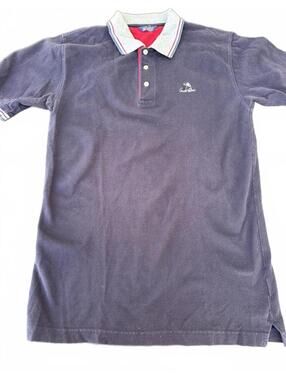 : Arnold Palmer Charge Polo Shirt L Navy Stripe Collar